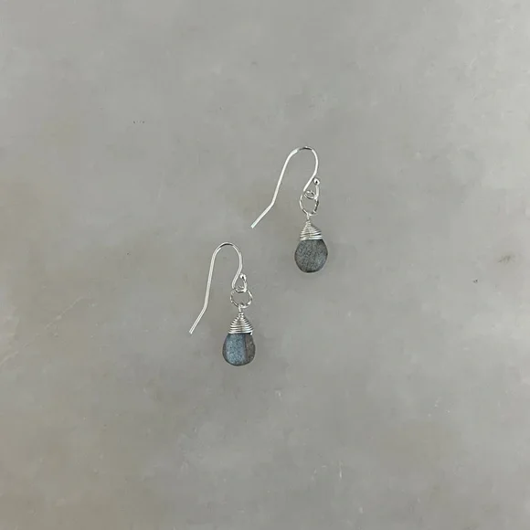 NWOT Sundance Sterling Silver Labadorite Earrings - Picture 2 of 5